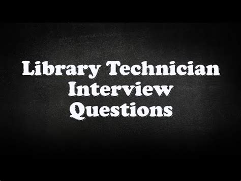 library technician test too hard|I went to that Library Technician interview : r/Libraries .